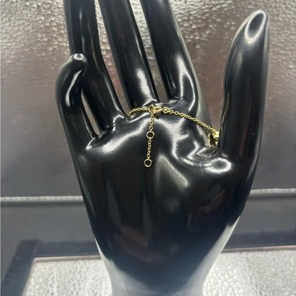 Elegant Sterling Silver Mother Of Pearl Gold and White Women's Bracelet